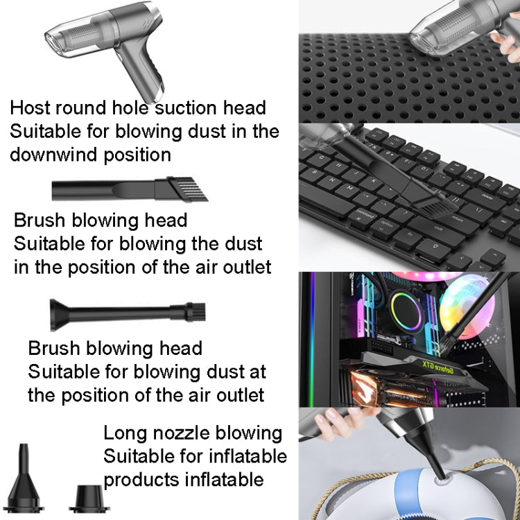 SUITU ST-6671 Wireless Car Vacuum Cleaner Small Handheld Blowing and Suction Dual Use, Style: Basic Model White - free shipping - PMC TechLife - Order now!