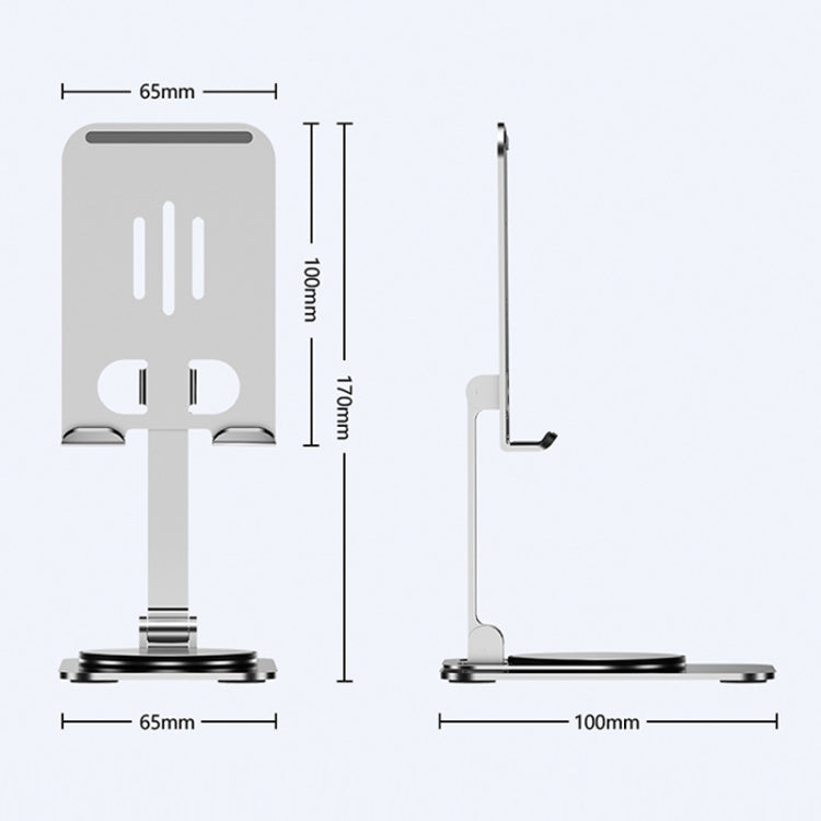 Desktop 360-degree Rotating Foldable Mobile Phone Holder, Color: Metal Silver - Desktop Holder by PMC TechLife | Online Shopping South Africa | PMC TechLife