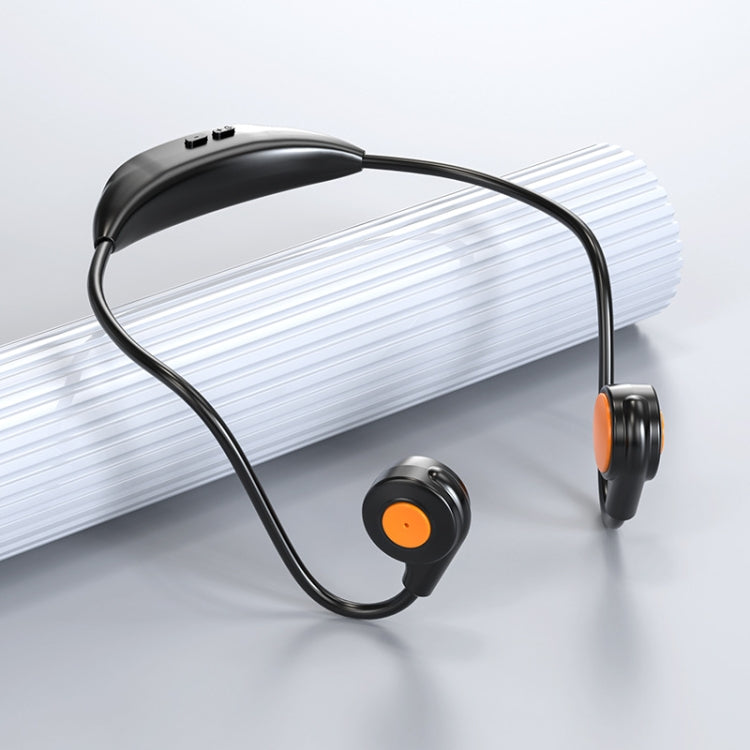 M2 Bone Conduction Earphones Running Stereo To Ear Bluetooth Earphones(Black + Orange) - Neck-mounted Earphone by PMC TechLife | Online Shopping South Africa | PMC TechLife