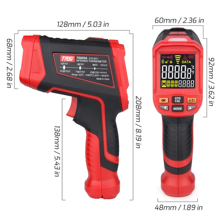 TASI TA603D -32-1880 degrees Celsius Color Screen Infrared Thermometer Industrial Electronic Thermometer - free shipping - PMC TechLife - Order now!