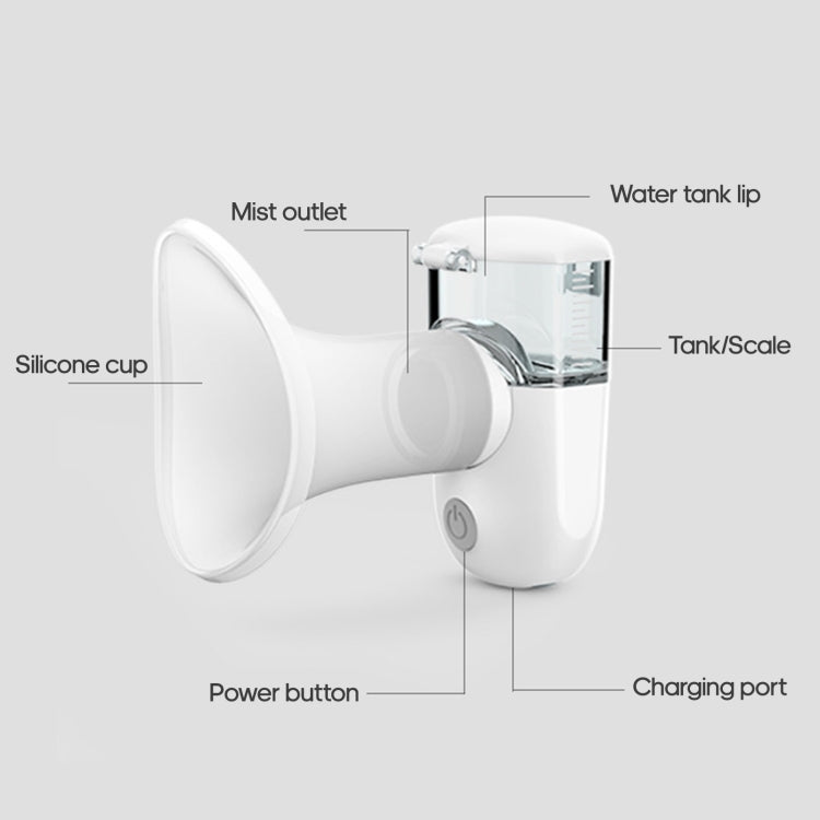 Rechargeable Eye Sprayer Mini Face Steamer Humidifier with Fine Mist(White) - Beauty Instrument by PMC TechLife | Online Shopping South Africa | PMC TechLife