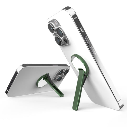 Aluminum Alloy Mobile Phone Bracket Ultra-thin Rotating Back Stick Lollipop Mirror Bracket(Green) - Desktop Holder by PMC Jewellery | Online Shopping South Africa | PMC Jewellery