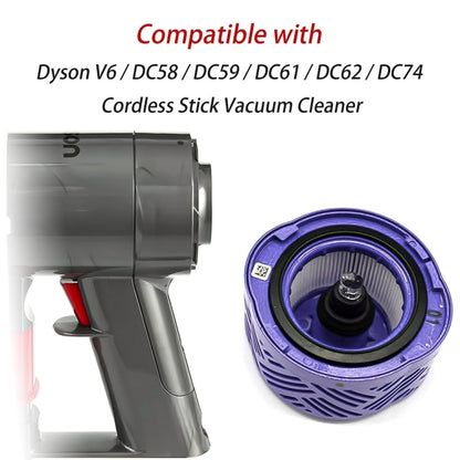 For Dyson V6 DC59/58/63/74 Vacuum Cleaner Accessories Motor Rear Cover + Rear Filter Element + Front - Dyson Accessories by PMC Jewellery | Online Shopping South Africa | PMC Jewellery