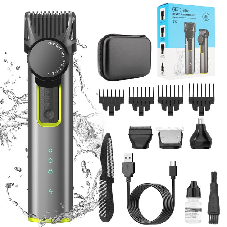 IPX5 Waterproof Men Multi-Functional Barber 4 In 1 Shaver Nose Hair Set USB Charging Push - free shipping - PMC TechLife - Order now!