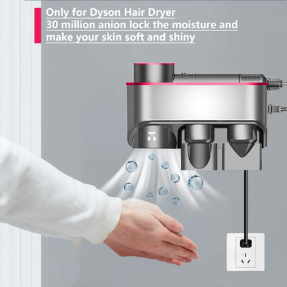 For Dyson Hair Dryer Bracket Storage Rack Wall Mounted Organizer Holders Ordinary Black Nickel - Hair Dryers & Accessories by PMC Jewellery | Online Shopping South Africa | PMC Jewellery