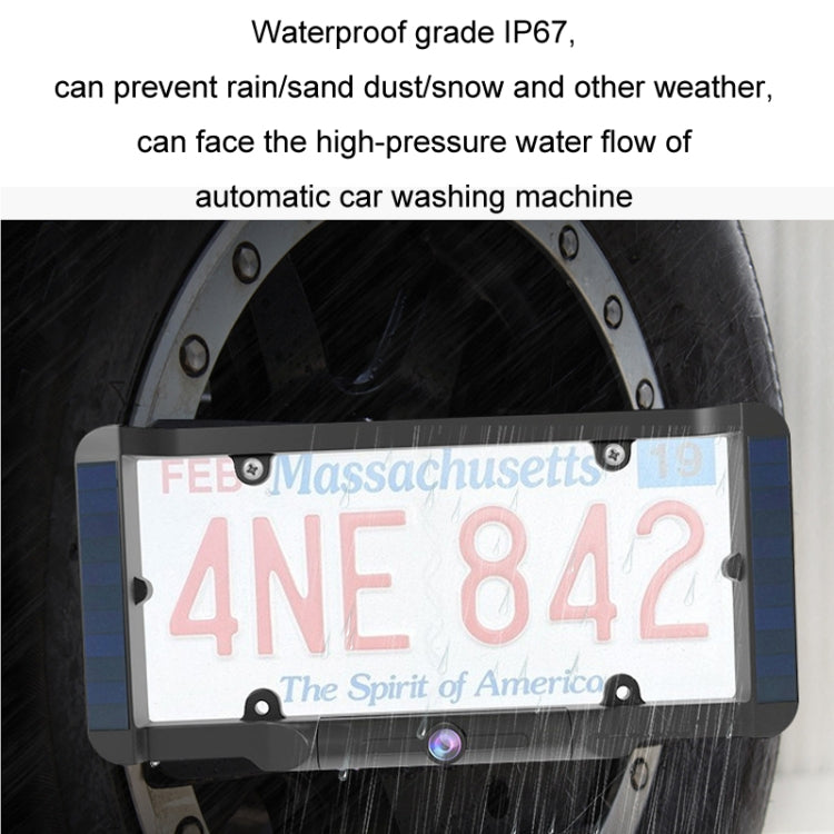 Solar Integrated License Plate Wireless Transmission Camera Reversing Display - free shipping - PMC TechLife - Order now!