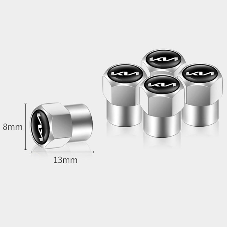 3sets/12pcs For KIA KN Car Tire Valve Core Decorative Metal Cap(Red) - Tire Valve Caps by PMC TechLife | Online Shopping South Africa | PMC TechLife