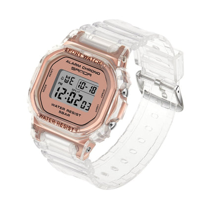 SANDA 2009 Multifunctional Sports Waterproof Calendar Watch(Rose Gold) - Sport Watches by SANDA | Online Shopping South Africa | PMC Jewellery