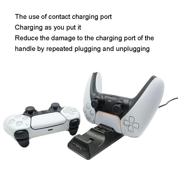 iplay HBP-263 For PS5 Handle Dual Seat Charging Support(Black) - Charger & Power by iplay | Online Shopping South Africa | PMC Jewellery | Buy Now Pay Later Mobicred