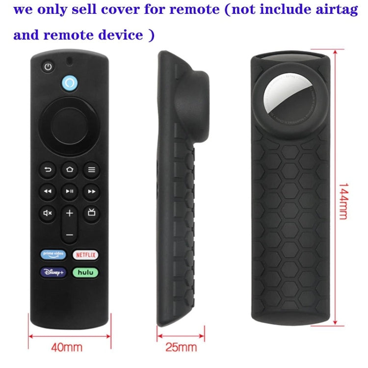 2pcs Remote Control Case For Amazon Fire TV Stick 2021 ALEXA 3rd Gen With Airtag Holder(Luminous Blue) - Remote Control Covers by PMC Jewellery | Online Shopping South Africa | PMC Jewellery
