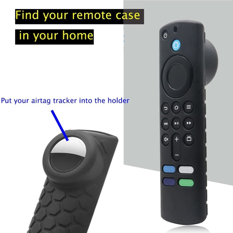 2pcs Remote Control Case For Amazon Fire TV Stick 2021 ALEXA 3rd Gen With Airtag Holder(Pink) - Remote Control Covers by PMC TechLife | Online Shopping South Africa | PMC TechLife