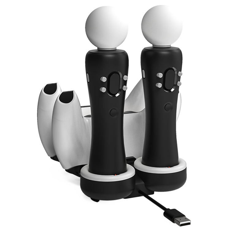 Iplay HBP-301 For PS5 / PS VR MOVE Controller Handle Dual Seat Charger 4 In 1 Charger(Black) - Charger & Power by iplay | Online Shopping South Africa | PMC Jewellery | Buy Now Pay Later Mobicred