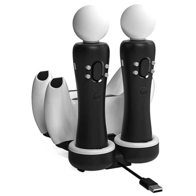 Iplay HBP-301 For PS5 / PS VR MOVE Controller Handle Dual Seat Charger 4 In 1 Charger(Black) - Charger & Power by iplay | Online Shopping South Africa | PMC Jewellery