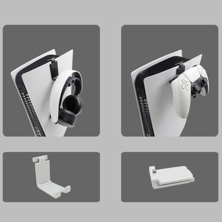 iplay HBP-266 For Sony PS5 Game Console Headphone Storage Side Rack Gamepad Hanger(White) - free shipping - PMC TechLife - Order now!
