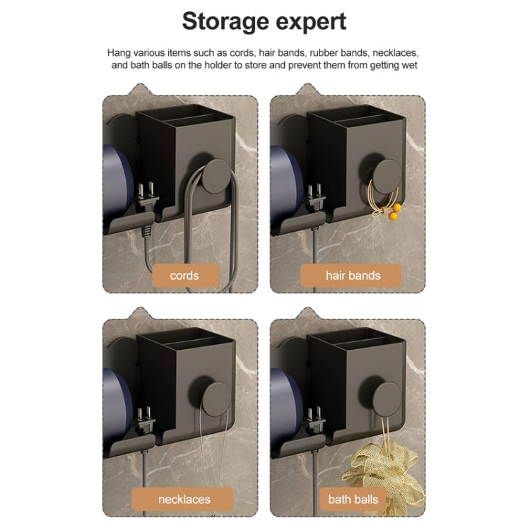 For Dyson Hair Dryer Wall-Mounted Holder Bathroom Shelf Storage Rack, Style: Upgrade White - free shipping - PMC TechLife - Order now!