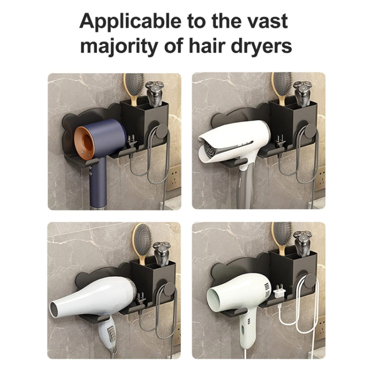 For Dyson Hair Dryer Wall-Mounted Holder Bathroom Shelf Storage Rack, Style: Upgrade White - free shipping - PMC TechLife - Order now!