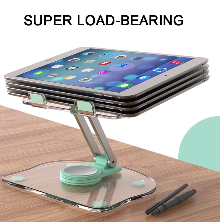 KF-Z11 Acrylic Tablet PC Mobile Phone Bracket Desktop Rotating Foldable Lazy Non-slip Phone Support Frame(Green) - Desktop Holder by PMC TechLife | Online Shopping South Africa | PMC TechLife