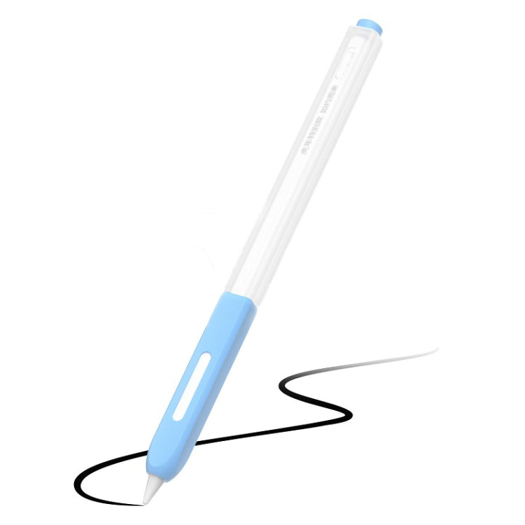 For Apple Pencil 2 Non-Slip Anti-Fall Translucent Segmented Pen Case(Sky Blue) - Pencil Accessories by PMC TechLife | Online Shopping South Africa | PMC TechLife