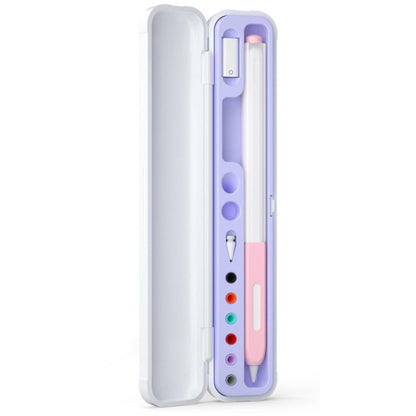 For Apple Pencil 1/2 Capacitance Pen Adapter Accessory Storage Box(Lavender Purple) - Pencil Accessories by PMC Jewellery | Online Shopping South Africa | PMC Jewellery