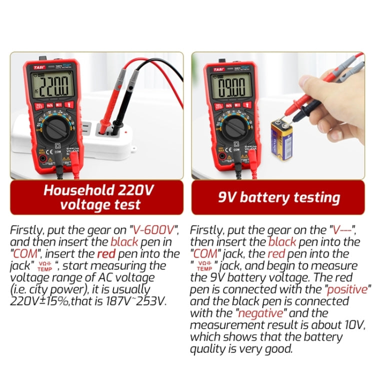 TASI TA801B Automated Manual Integral Digital Multimeter High Precision Digital Display Ammeter - Digital Multimeter by TASI | Online Shopping South Africa | PMC TechLife | Buy Now Pay Later Mobicred