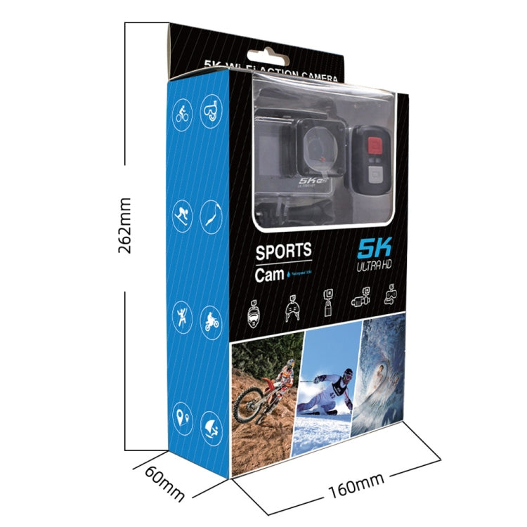 5K/30FPS WIFI HD Anti-Shake Remote Touch Dual-Screen IP68 Waterproof Sports Camera, Style: Camera + 64G Card - Other Camera by PMC Jewellery | Online Shopping South Africa | PMC Jewellery