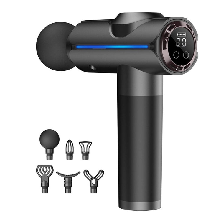 20-speed Touch Control Fascia Massager with 6 Massage Heads,CN Plug(Gray) - Massage gun & Accessories by PMC TechLife | Online Shopping South Africa | PMC TechLife | Buy Now Pay Later Mobicred