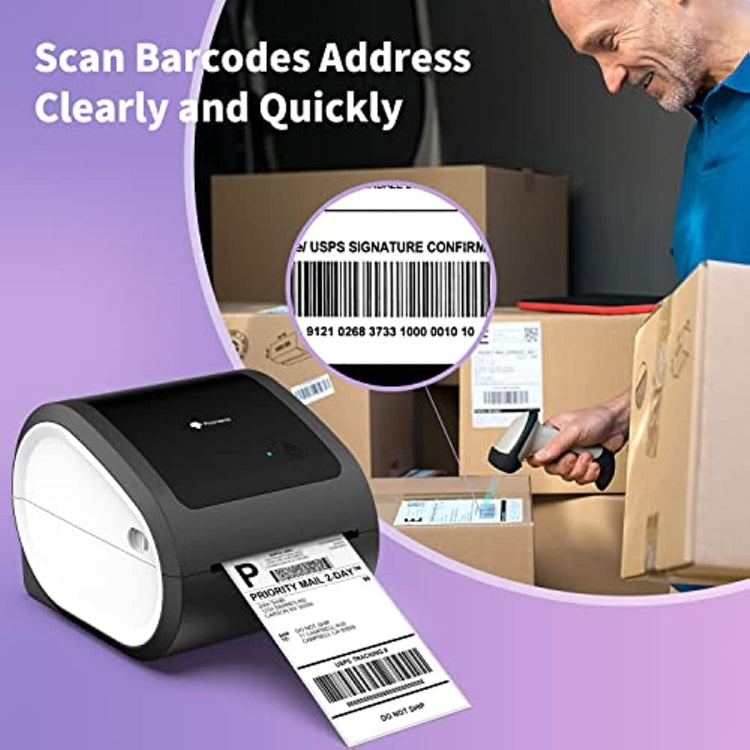 Phomemo D520-BT Bluetooth Thermal Shipping Label Printer Wireless Desktop Printer For Barcode Address Labels, Size: EU(Pink White) - free shipping - PMC TechLife - Order now!