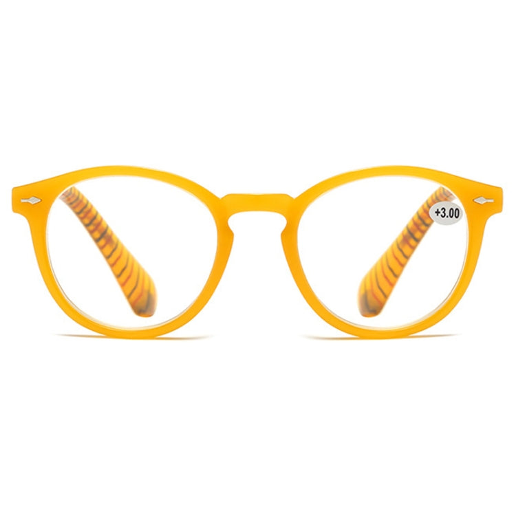 Retro Flexible Durable Portability HD Presbyopic Glasses +400(Yellow) - Presbyopic Glasses by PMC Jewellery | Online Shopping South Africa | PMC Jewellery