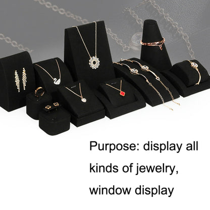 Black Microfiber Necklace Ring Jewelry Display Live Jewelry Prop Rack Set 6 - Jewelry Storages by PMC Jewellery | Online Shopping South Africa | PMC Jewellery