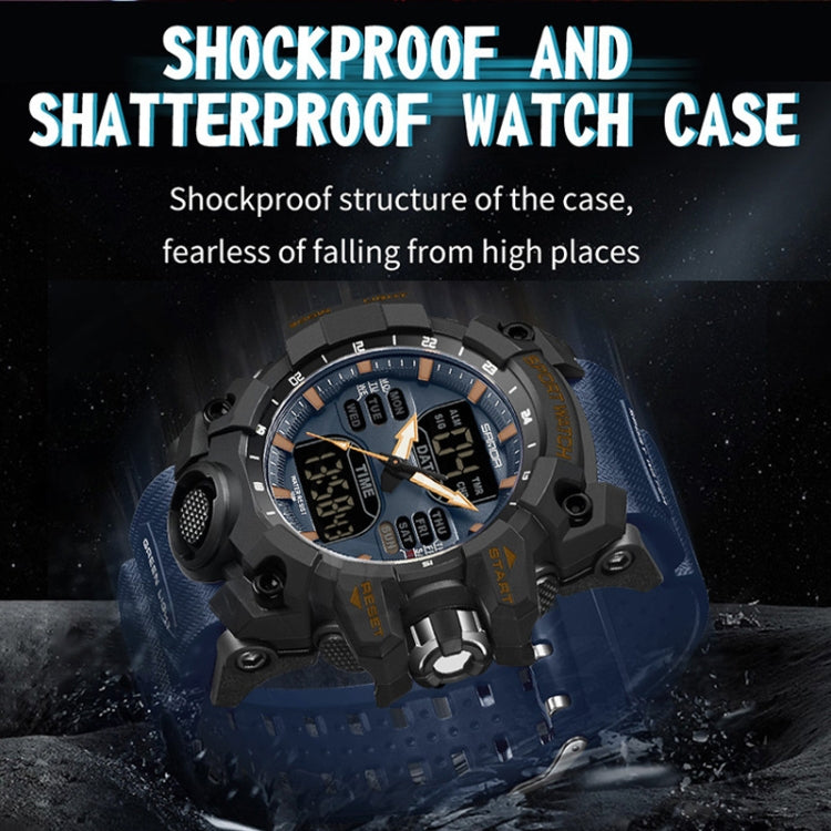 SANDA Green Light Alarm Clock Multifunctional Waterproof Shockproof Transparent Watch(Transparent Black) - Silicone Strap Watches by SANDA | Online Shopping South Africa | PMC Jewellery