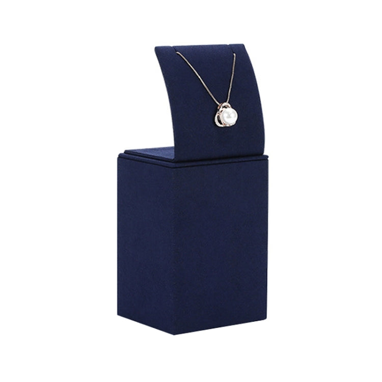 7x6x18cm Necklace Display Stand Jewelry Display Props Blue Microfiber Window Necklace Earring Ring Stand - Jewelry Storages by PMC Jewellery | Online Shopping South Africa | PMC Jewellery