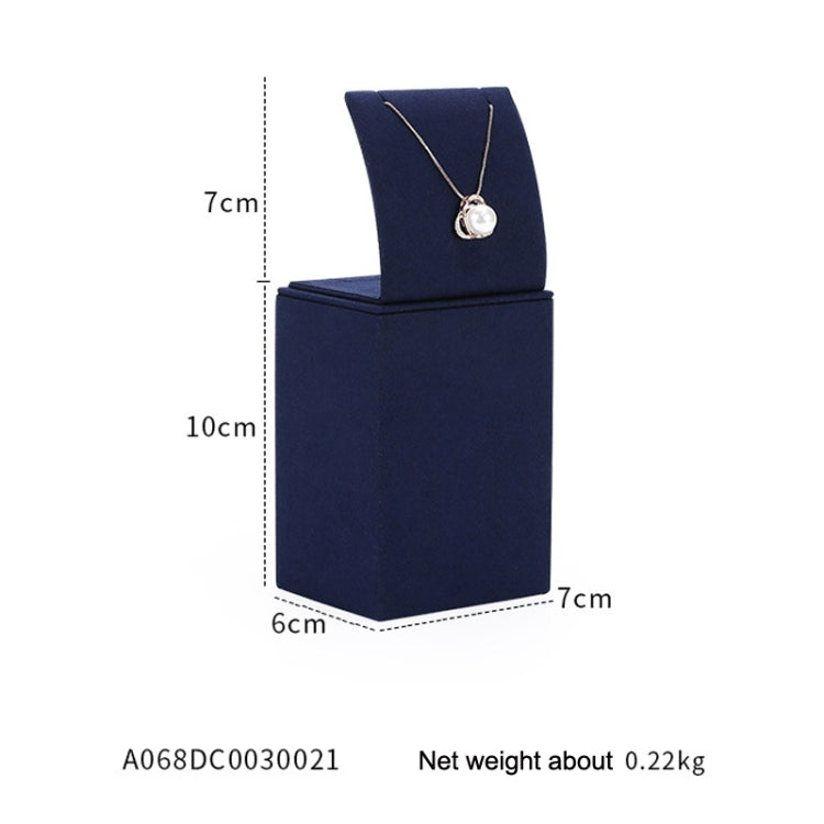 7x6x18cm Necklace Display Stand Jewelry Display Props Blue Microfiber Window Necklace Earring Ring Stand - Jewelry Storages by PMC Jewellery | Online Shopping South Africa | PMC Jewellery