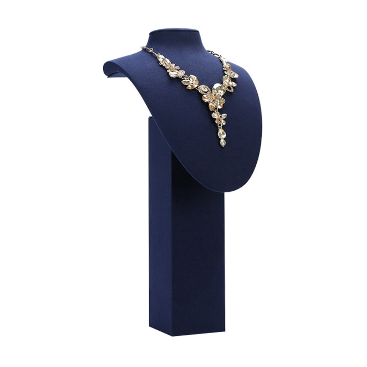 8x8x43cm Diorama Necklace Holder Jewelry Display Props Blue Microfiber Window Necklace Earring Ring Stand - Jewelry Storages by PMC Jewellery | Online Shopping South Africa | PMC Jewellery