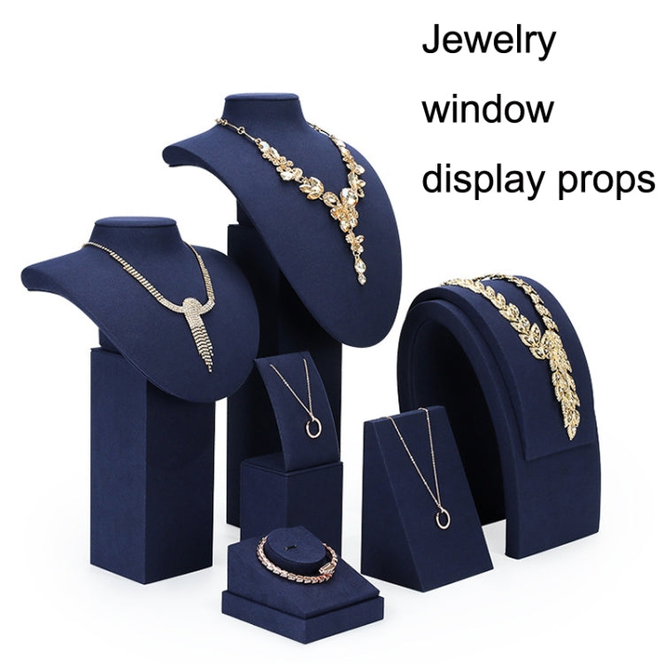 9x10x6cm Bracelet Holder Jewelry Display Props Blue Microfiber Window Necklace Earring Ring Stand - Jewelry Storages by PMC Jewellery | Online Shopping South Africa | PMC Jewellery