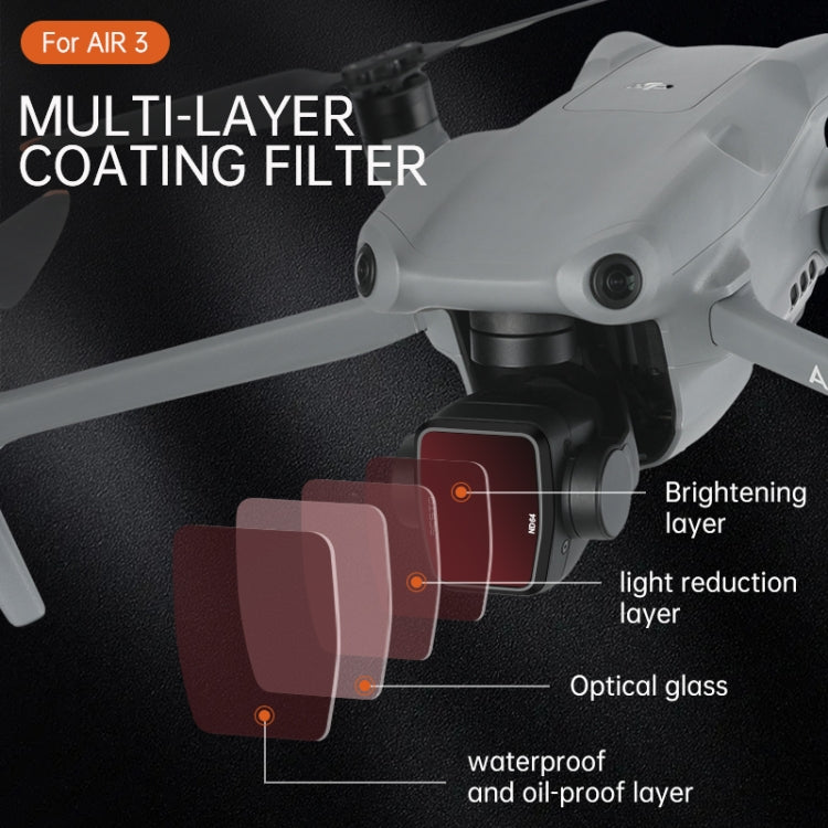 For DJI Air 3 RCSTQ Multi-Layer Coating Waterproof  Filter, Spec: ND4/8/16/32/64+UV+CPL 6 -in-1 - Lens Filter by RCSTQ | Online Shopping South Africa | PMC Jewellery | Buy Now Pay Later Mobicred