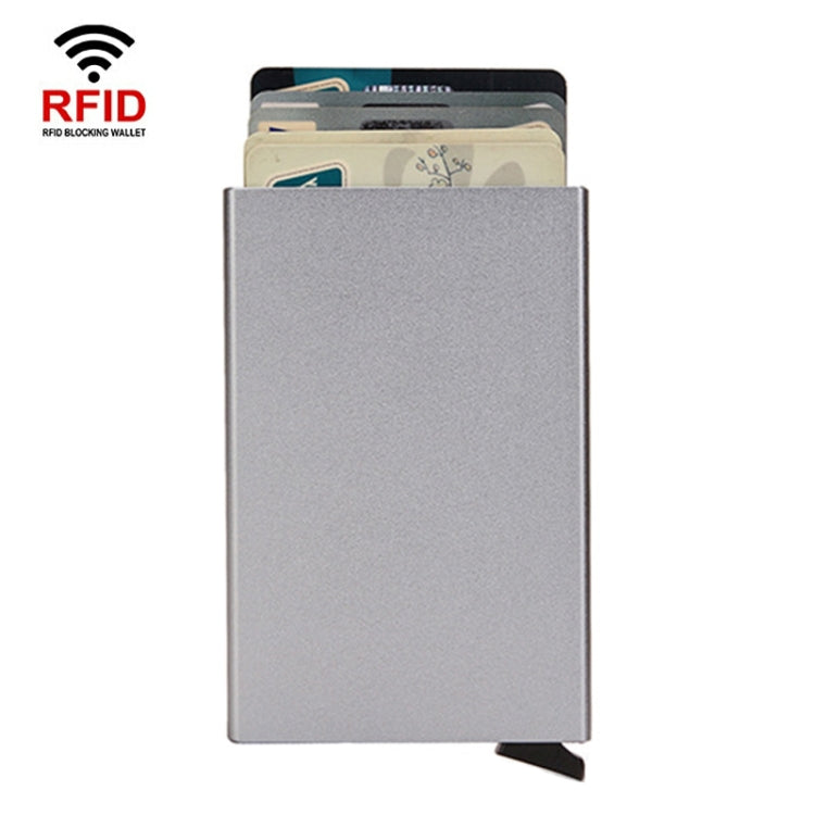 RFID Short Metal Card Case Credit Card Holder Wallet(Light Grey) - free shipping - PMC TechLife - Order now!