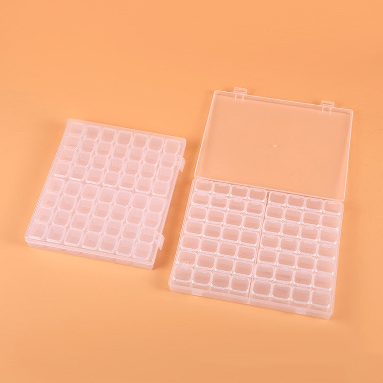 56 Slots Transparent Plastic Storage Box Jewelry Nail Art Rhinestone Bead Box, Color: Transparent - Jewelry Storages by PMC Jewellery | Online Shopping South Africa | PMC Jewellery | Buy Now Pay Later Mobicred