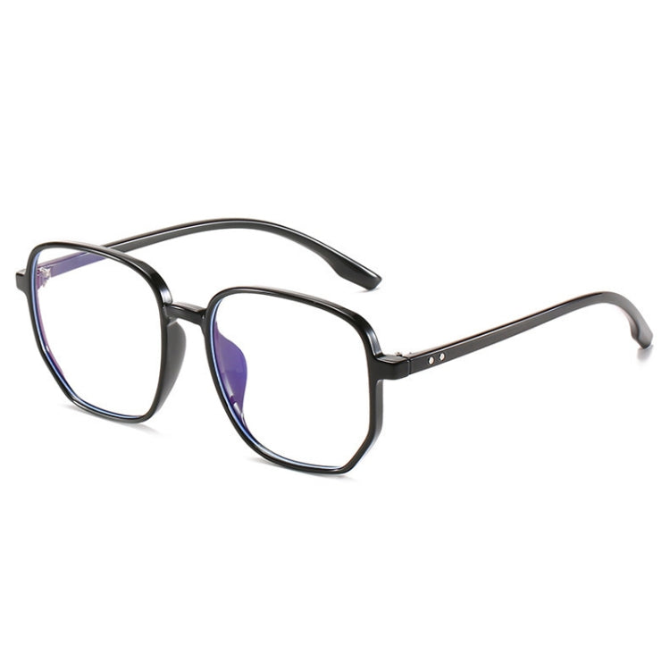 Literary Retro Anti-Blue Light Glasses Frame Light Polygonal Frame Flat Lens Eyeglass(Matte Gray) - Anti-blue Light Goggles by PMC Jewellery | Online Shopping South Africa | PMC Jewellery