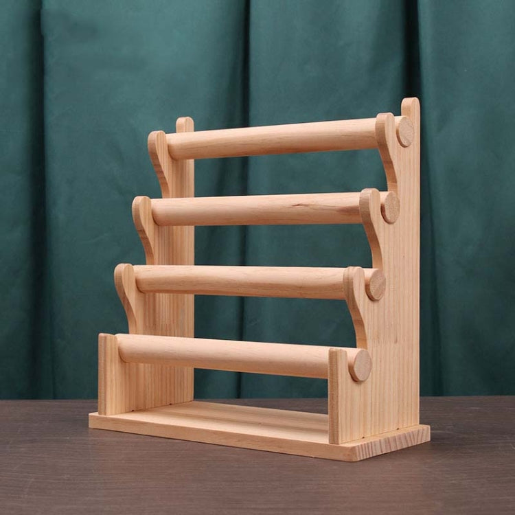 Solid Wood Detachable Jewelry Display Stand Watch Bangle Bracelet Storage Display Rack, Style: Four Layers - Jewelry Storages by PMC Jewellery | Online Shopping South Africa | PMC Jewellery