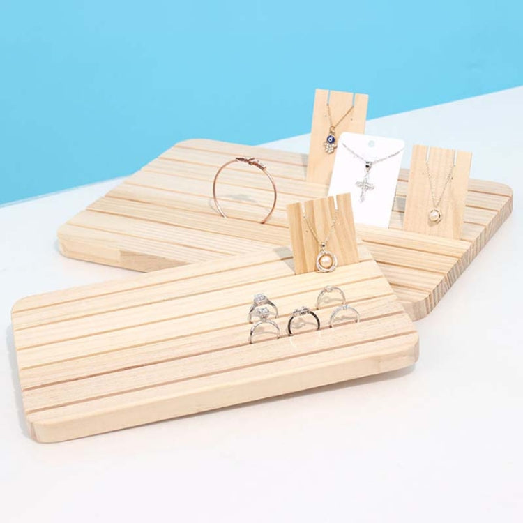 Wooden Slant Slot Jewelry Display Tray Necklace Earrings Ring Storage Organizer Board Putting Prop, Style: 7 Slot - Jewelry Storages by PMC Jewellery | Online Shopping South Africa | PMC Jewellery