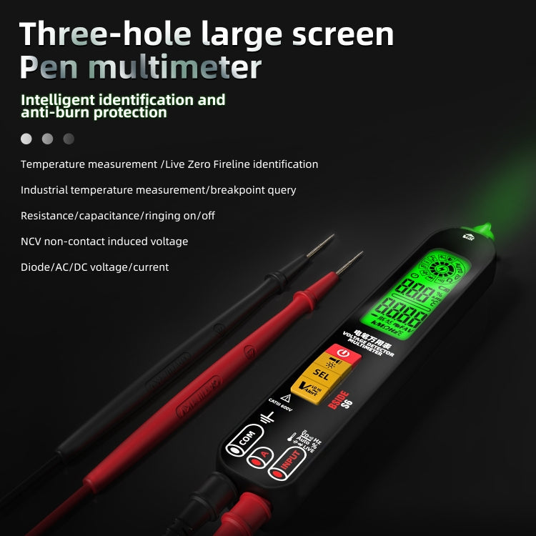 BSIDE S6 Smart Digital Multimeter Current Test Pen Capacitance Temperature Voltage Detector(Charging Model) - free shipping - PMC TechLife - Order now!