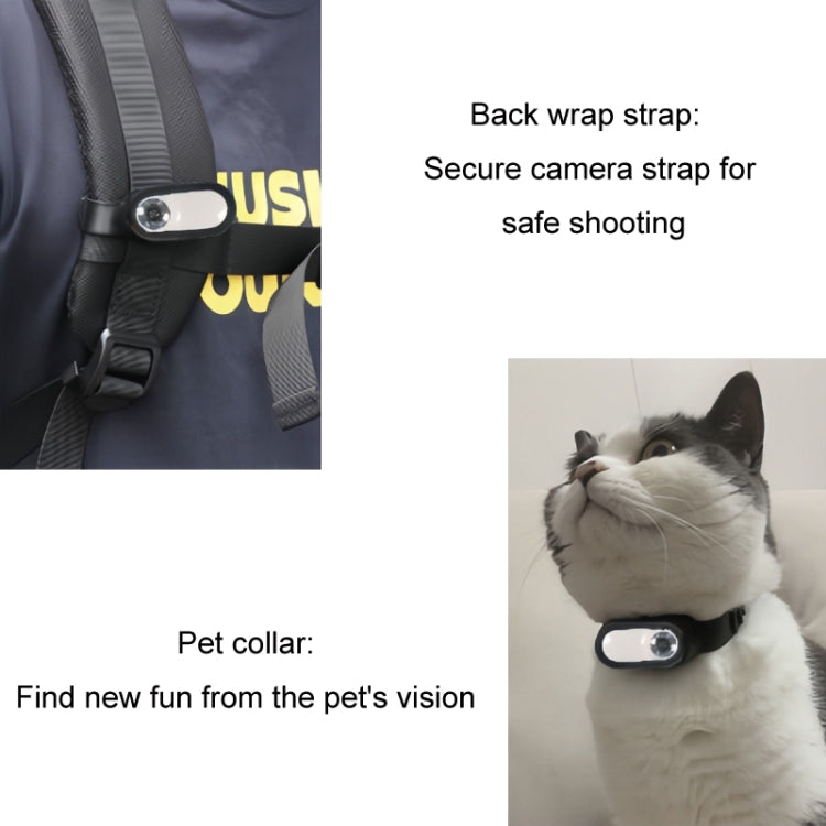 Magnetic Thumb Camera Portable HD Camera For Outdoor Cycling, Model: Standard+Pet Silicone Collar - free shipping - PMC TechLife - Order now!