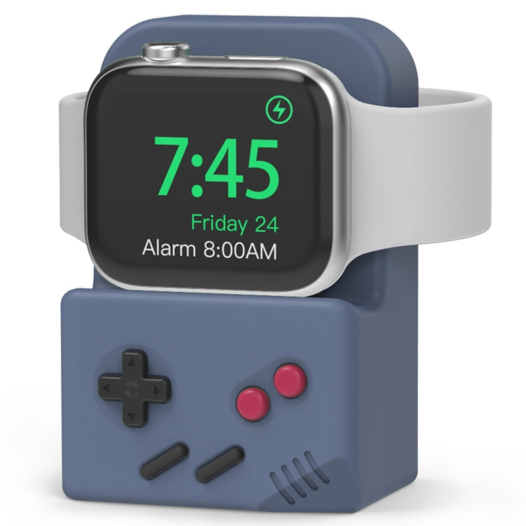 For Apple Watch Silicone Charging Stand Charging Base Storage Stand With Charger(Midnight Blue) - Charger / Holder by PMC TechLife | Online Shopping South Africa | PMC TechLife