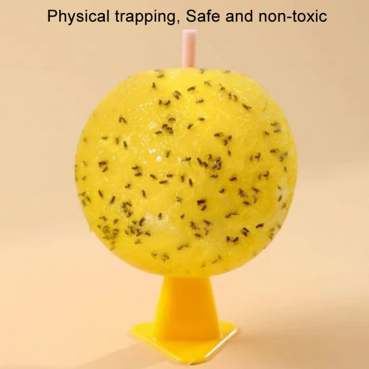 8cm Fruit Fly Balls for Indoor Use Insect Trap Sticky Insect Balls(Yellow With Base+Double-side Glue) - Traps by PMC TechLife | Online Shopping South Africa | PMC TechLife | Buy Now Pay Later Mobicred