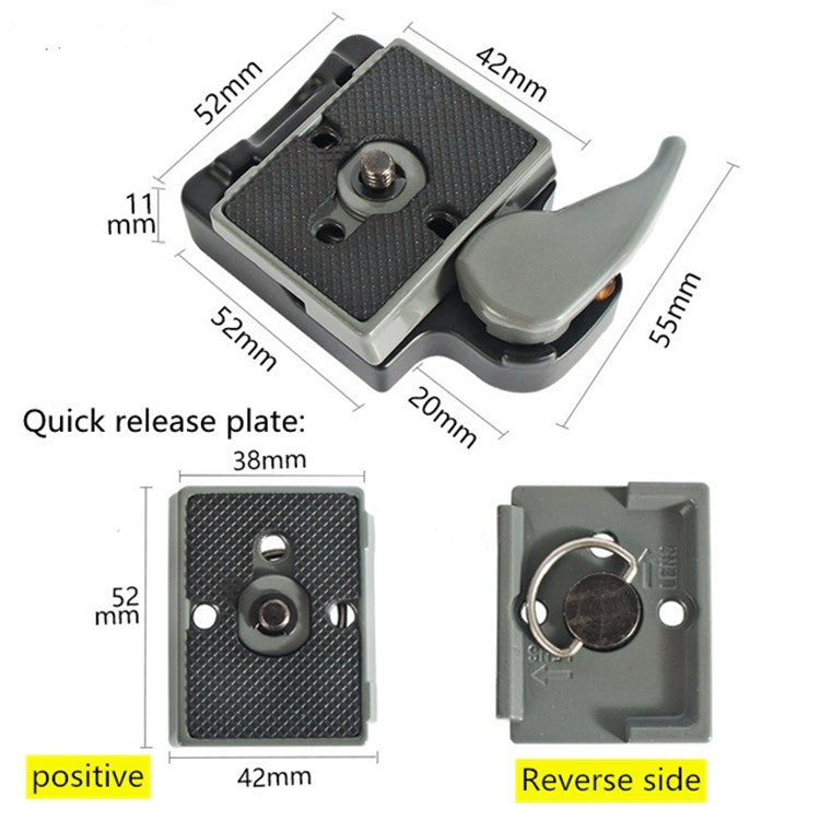 BEXIN Tripod Head Quick Release Plate Holder For Manfrotto 200PL-14(Black) - free shipping - PMC TechLife - Order now!