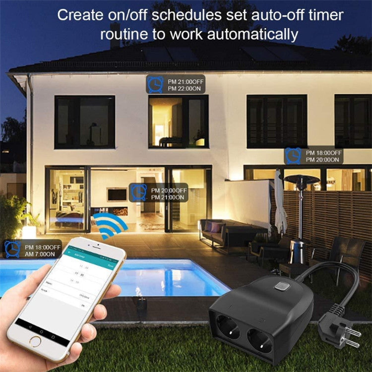 C119 Smart WIFI Outdoor Waterproof Socket, Support Alexa Voice Control, EU Plug - Smart Socket by PMC Jewellery | Online Shopping South Africa | PMC Jewellery