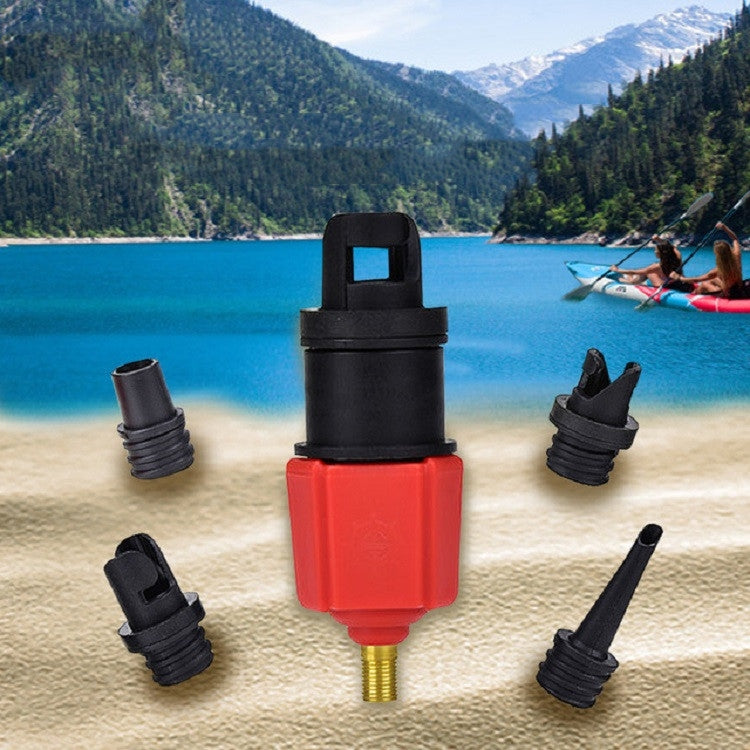 Surfing Paddle Board Rubber Boat Inflatable Bed Air Valve Adapter Car Air Pump Adapter(Red) - Inflatable Pump by PMC TechLife | Online Shopping South Africa | PMC TechLife
