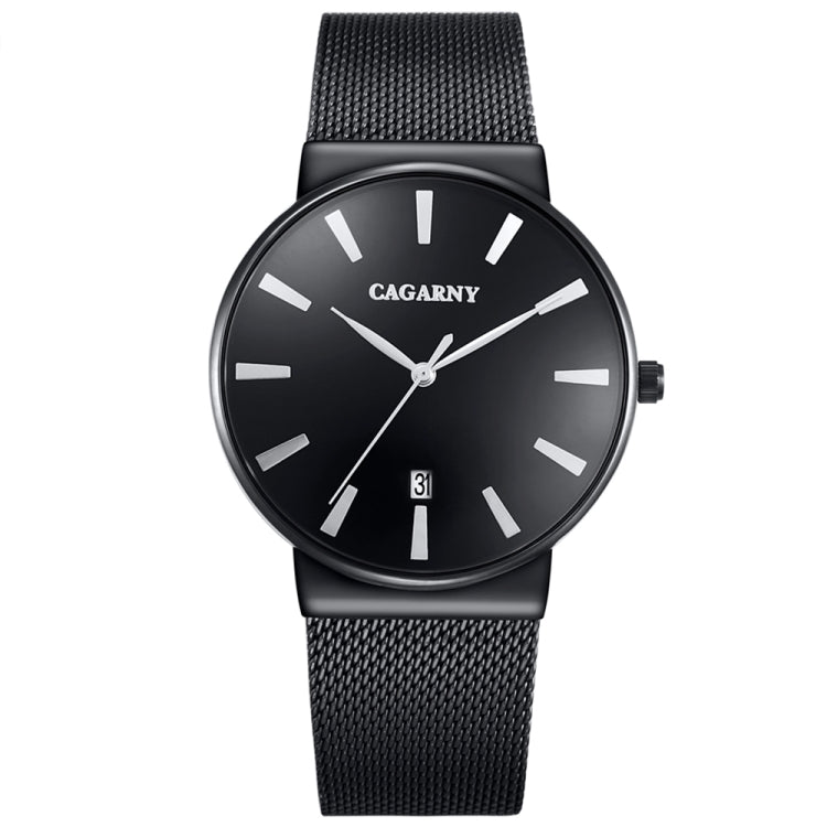 CAGARNY 6817 Living Waterproof Round Dial Quartz Movement Alloy Case Fashion Watch Quartz Watches with Steel Band(Black) - Metal Strap Watches by CAGARNY | Online Shopping South Africa | PMC Jewellery | Buy Now Pay Later Mobicred