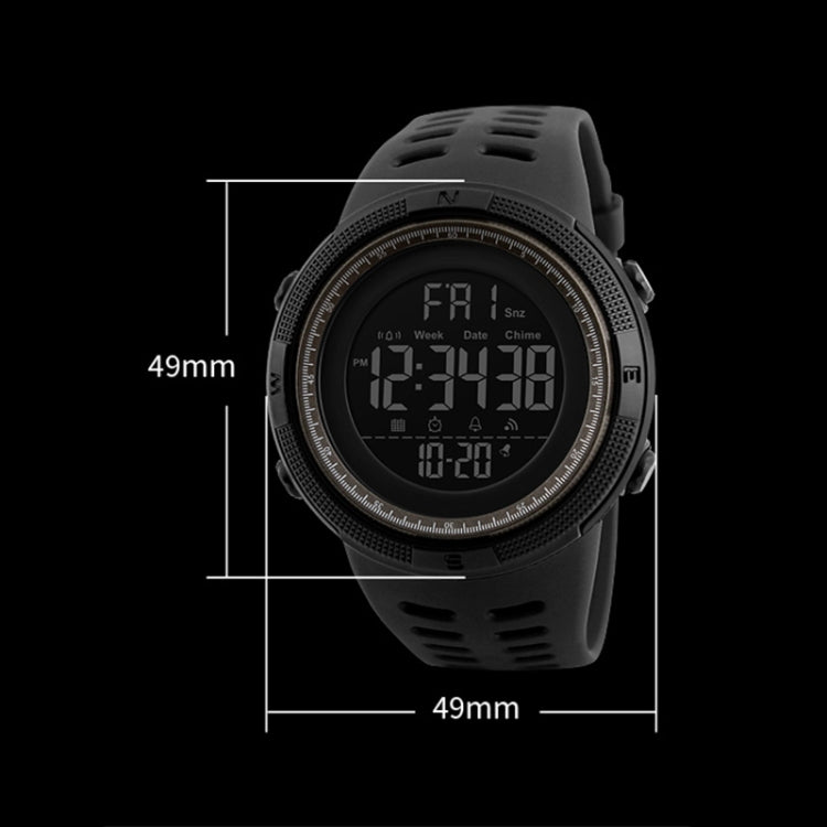 SKMEI 1251 Men Fashionable Outdoor 50m Waterproof Sports Watch Digital Watch with PU Watchband(Black Red) - Sport Watches by SKMEI | Online Shopping South Africa | PMC Jewellery | Buy Now Pay Later Mobicred