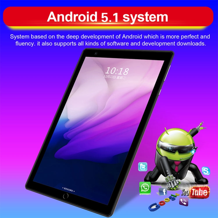 M801 3G Phone Call Tablet PC, 8.0 inch, 2GB+32GB, Android 5.1 MTK6592 Octa Core 1.6GHz, Dual SIM, Support GPS, OTG, WiFi, BT (Blue) - 7.0-8.0 inch by PMC Jewellery | Online Shopping South Africa | PMC Jewellery